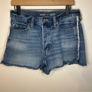 Old Navy Higher High-Rise Sky-Hi A-Line Eliza Cutoff Denim Jean Shorts, Size 10